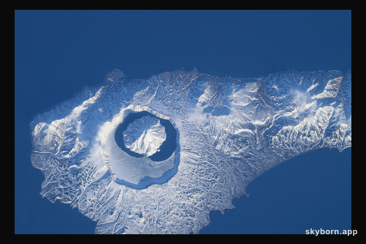 Onekotan, an uninhabited volcanic island