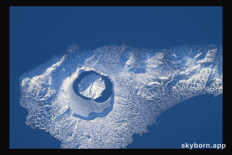 Onekotan, an uninhabited volcanic island