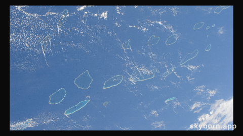 The Palliser Islands, atolls that are part of Fench Polynesia's Tuamotu Archipelago in the Pacific Ocean, are pictured