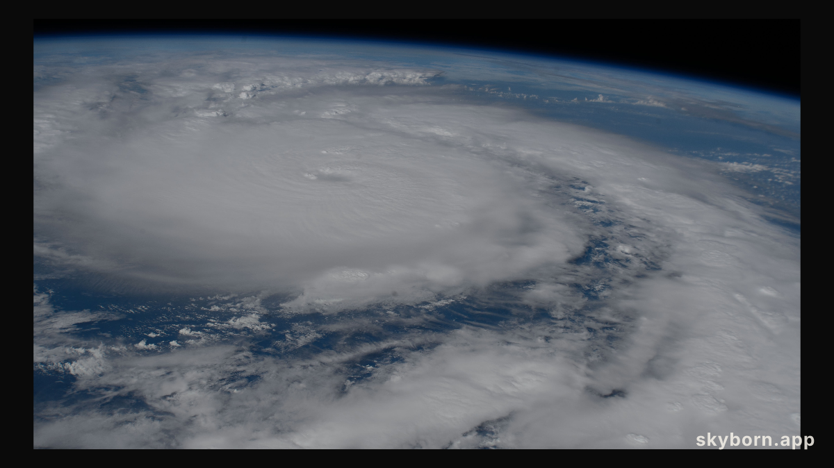 Hurricane Beryl was pictured as a Category 3 storm from the International Space Station as it orbited 263 miles