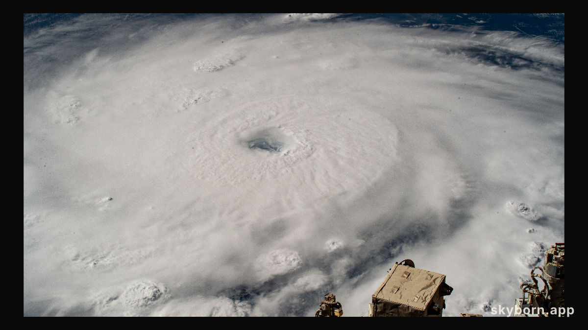 Hurricane Beryl is pictured as a Category 4 storm south of Barbados from the International Space Station as it orbited