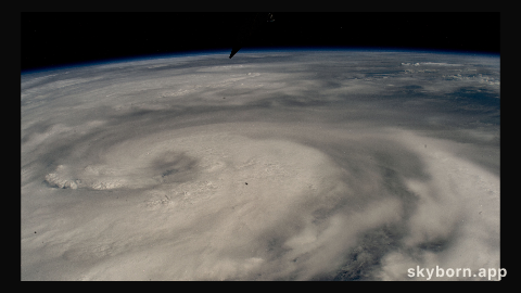 Hurricane Helene pictured from the space station