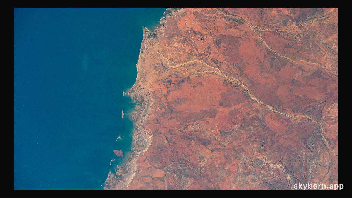 The hot desert coast of Western Australia's Pilbara region