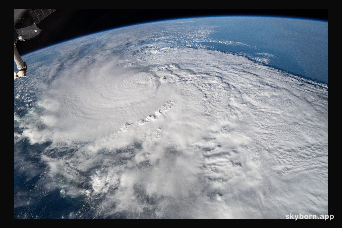 Hurricane Milton is pictured as a category 4 storm in the Gulf of Mexico