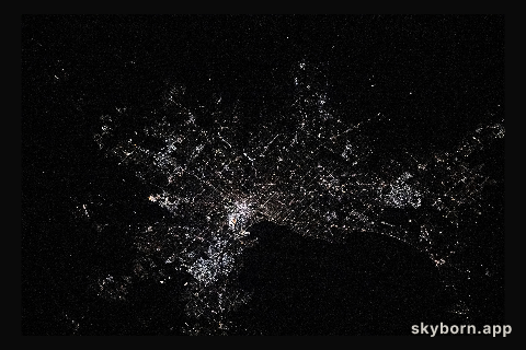 The city lights of Melbourne, Australia