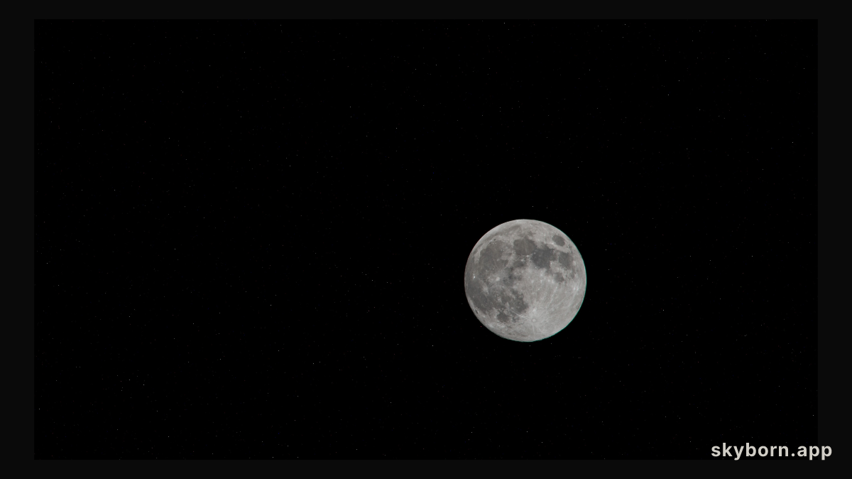November's full moon, also known as the "Beaver Moon" is pictured against the black of space from the International