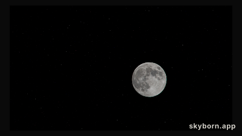 November's full moon, also known as the "Beaver Moon" is pictured against the black of space from the International