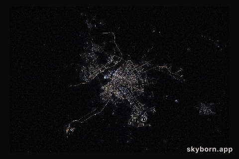 The city lights of Harbin, China