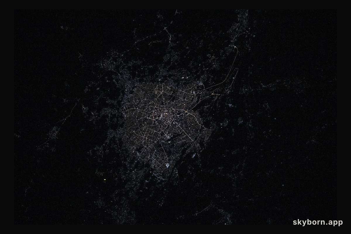 The city lights of Tashkent, Uzbekistan's capital and most populous city
