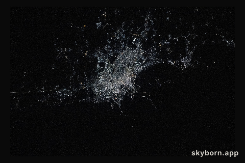 The city lights of Almaty, Kazakhstan's largest city