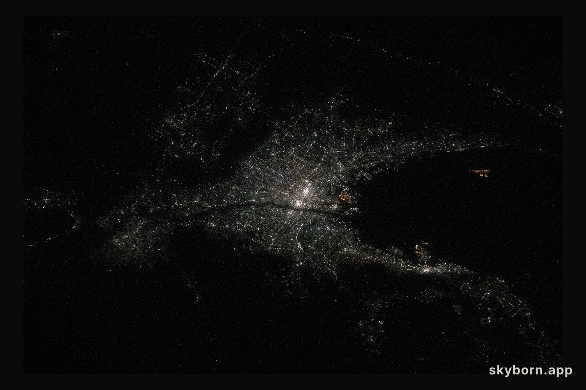 The city lights of Osaka, Japan