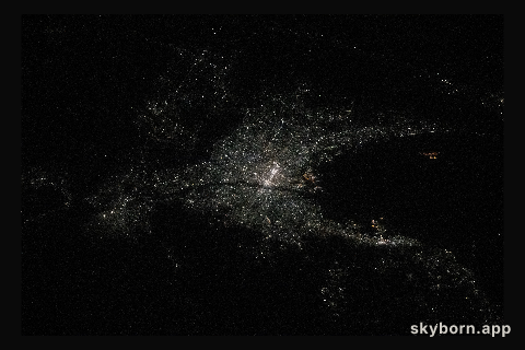 The city lights of Osaka, Japan
