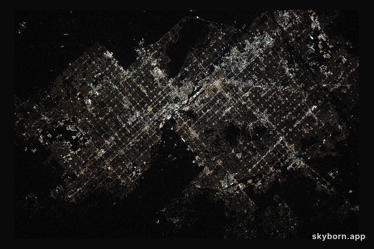 The city lights of Phoenix, Arizona