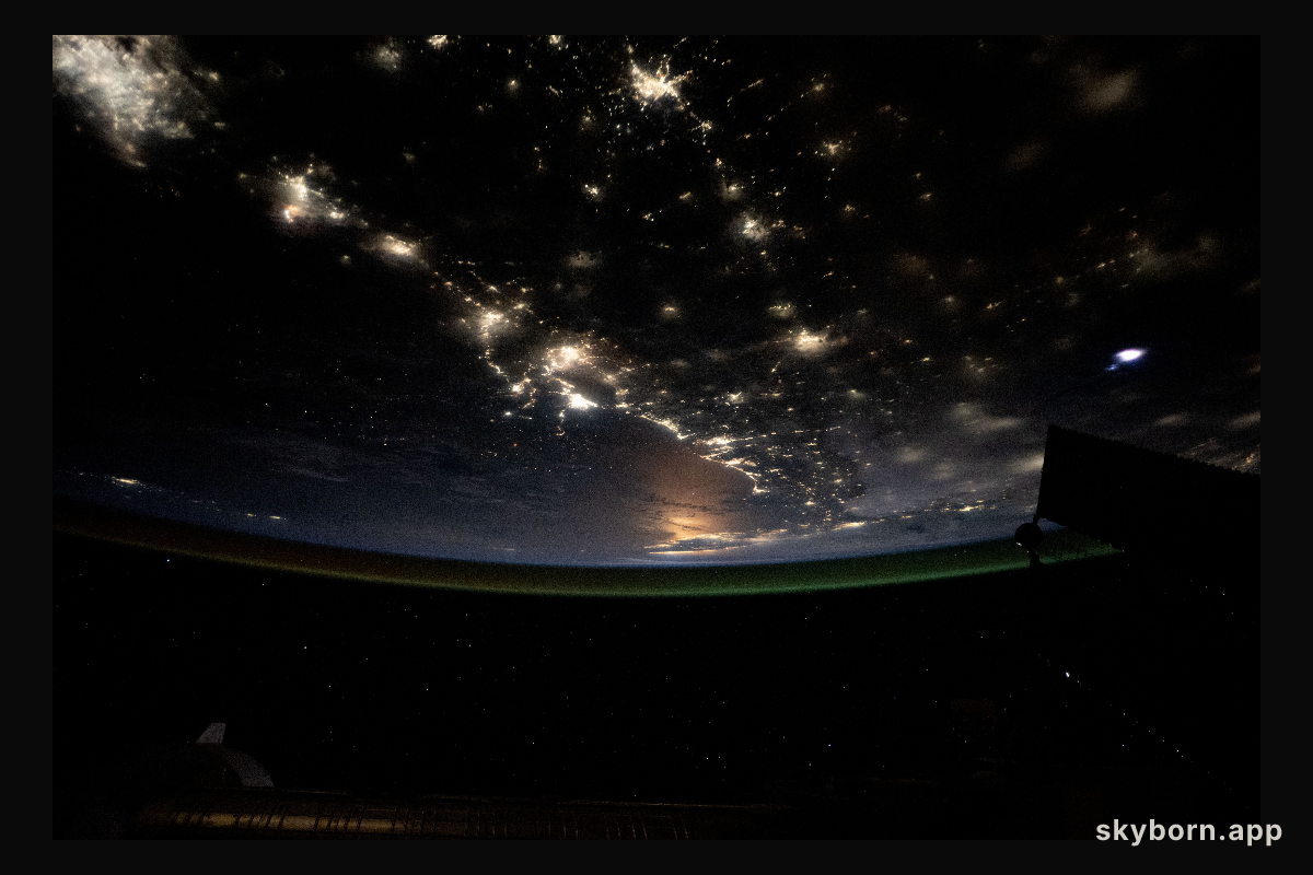 The Gulf of America coast lit from Texas to Florida