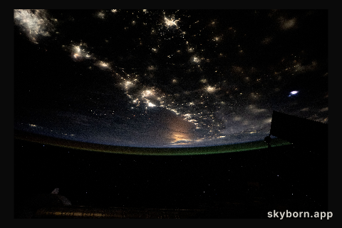 The Gulf of America coast lit from Texas to Florida