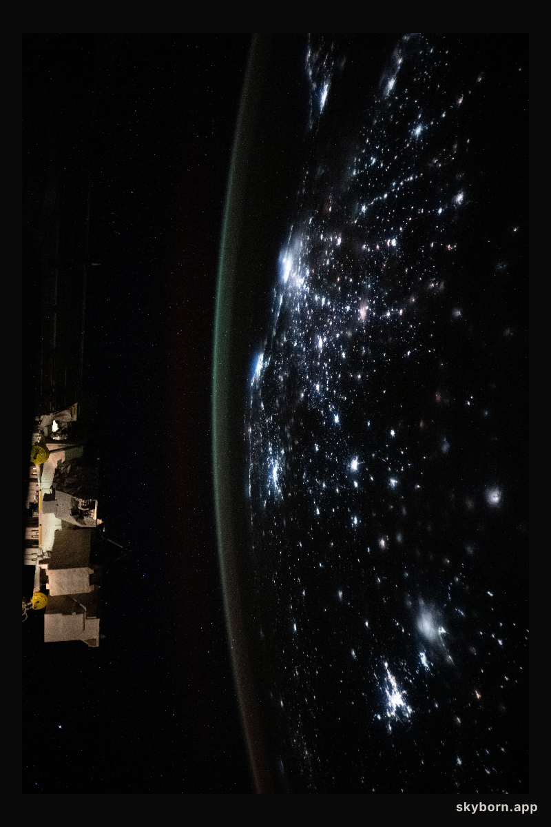City lights dot the Brazilian landscape