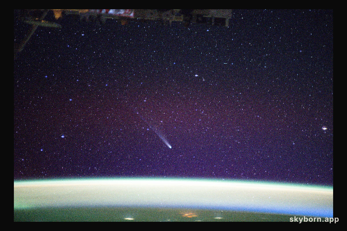 Comet Lemmon is pictured about 57.6 million miles away from Earth