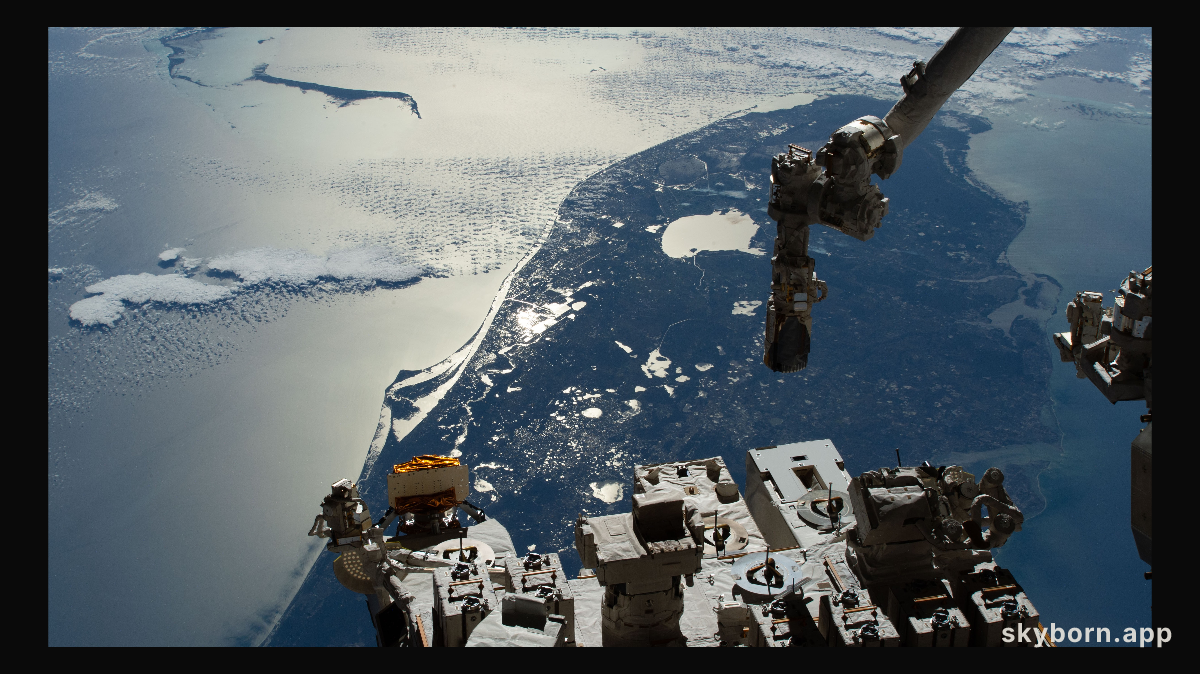 The sun’s glint beams off the Atlantic Ocean