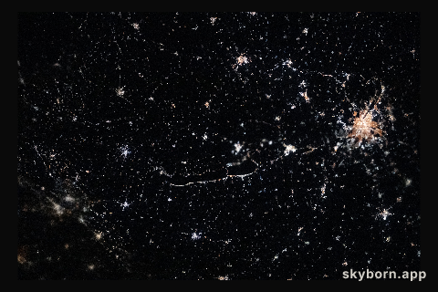 The city lights of Budapest dominate the nightscape of Hungary