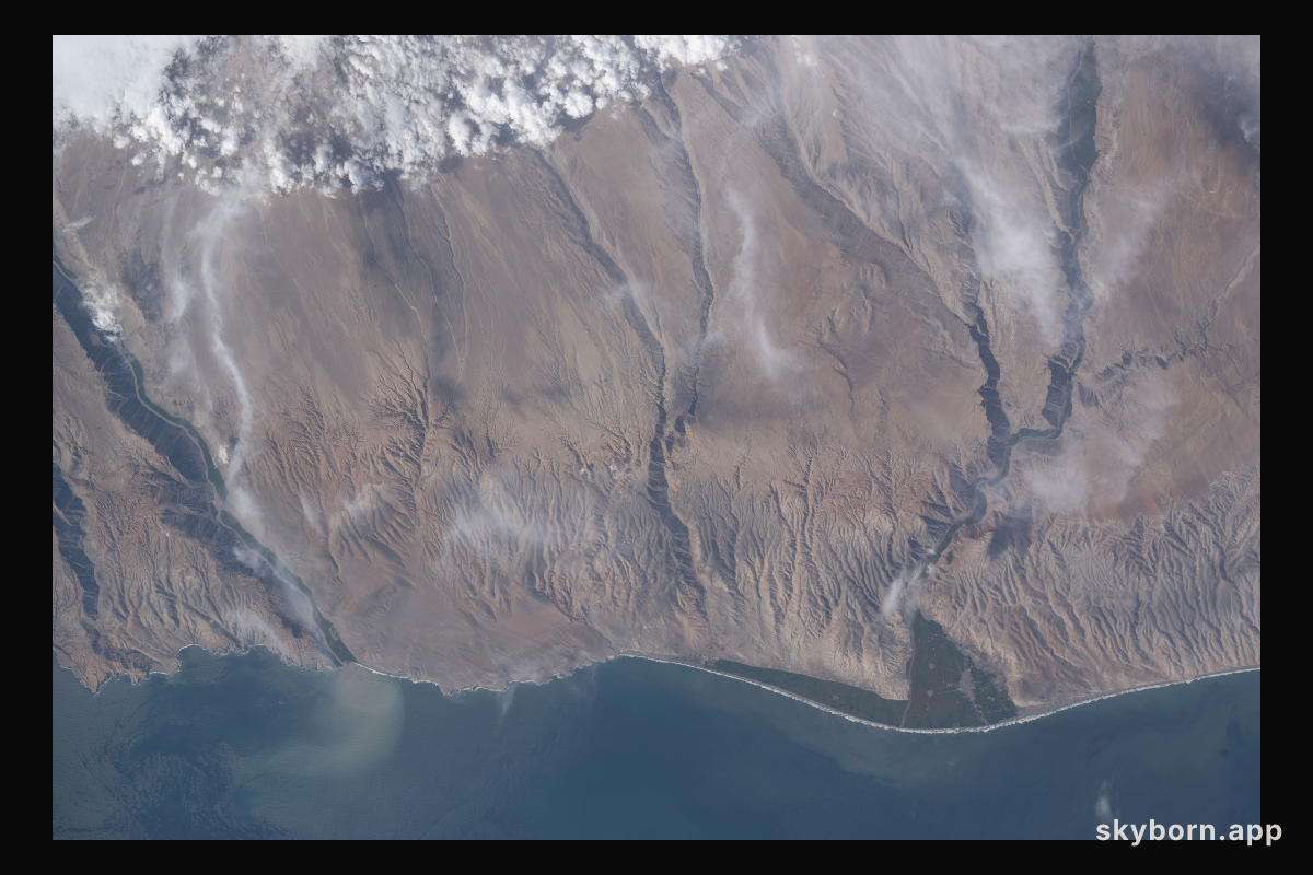 A portion of the Atacama Desert along Peru’s southern Pacific coast