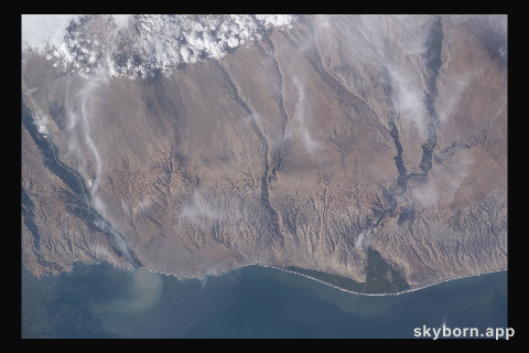 A portion of the Atacama Desert along Peru’s southern Pacific coast