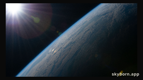 The Sun begins illuminating Earth’s surface just after an orbital sunrise