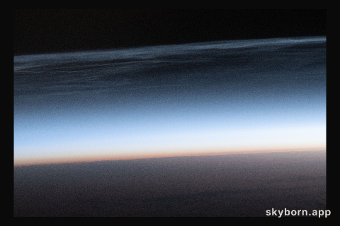 Noctilucent clouds are pictured `above far western Kazakhstan