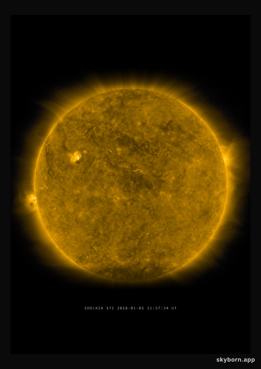 The Sun on 1 January 2018