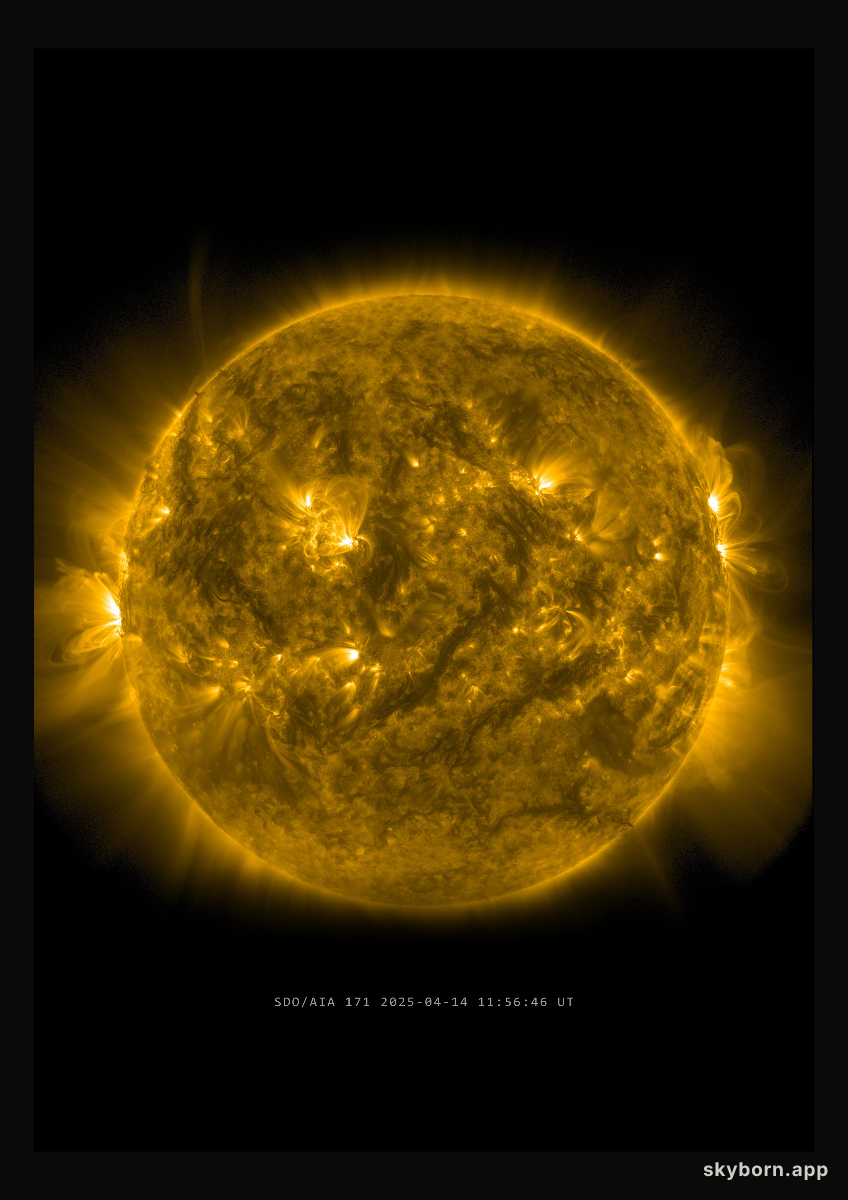 The Sun on 14 April 2025