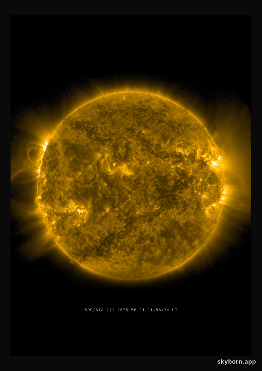 The Sun on 21 June 2025