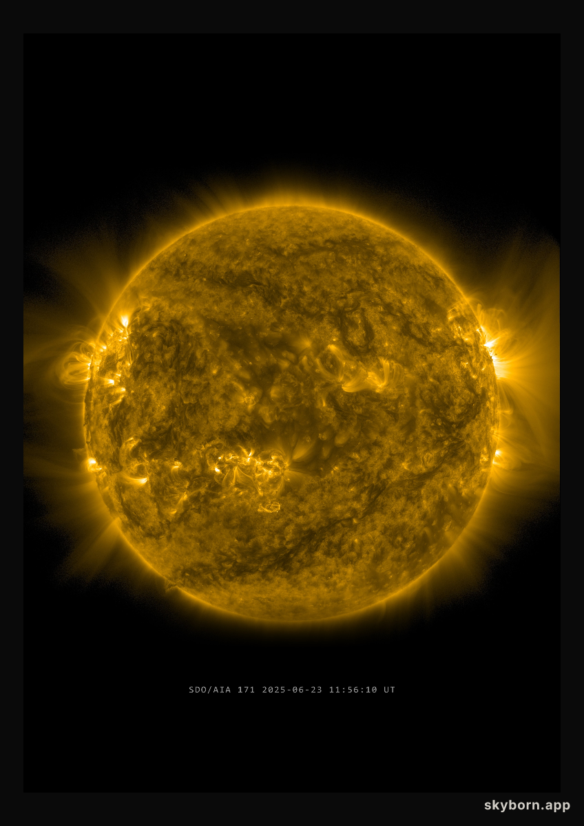 The Sun on 23 June 2025