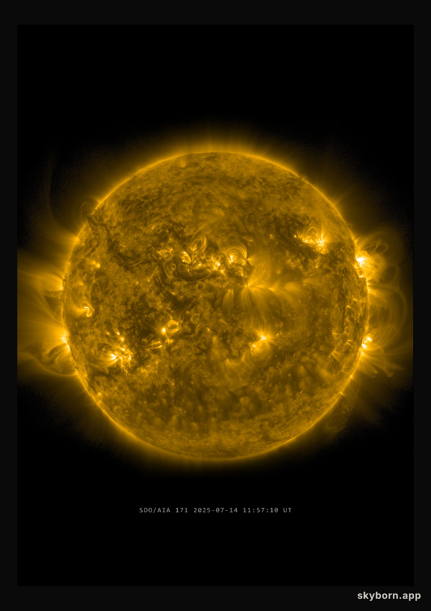 The Sun on 14 July 2025