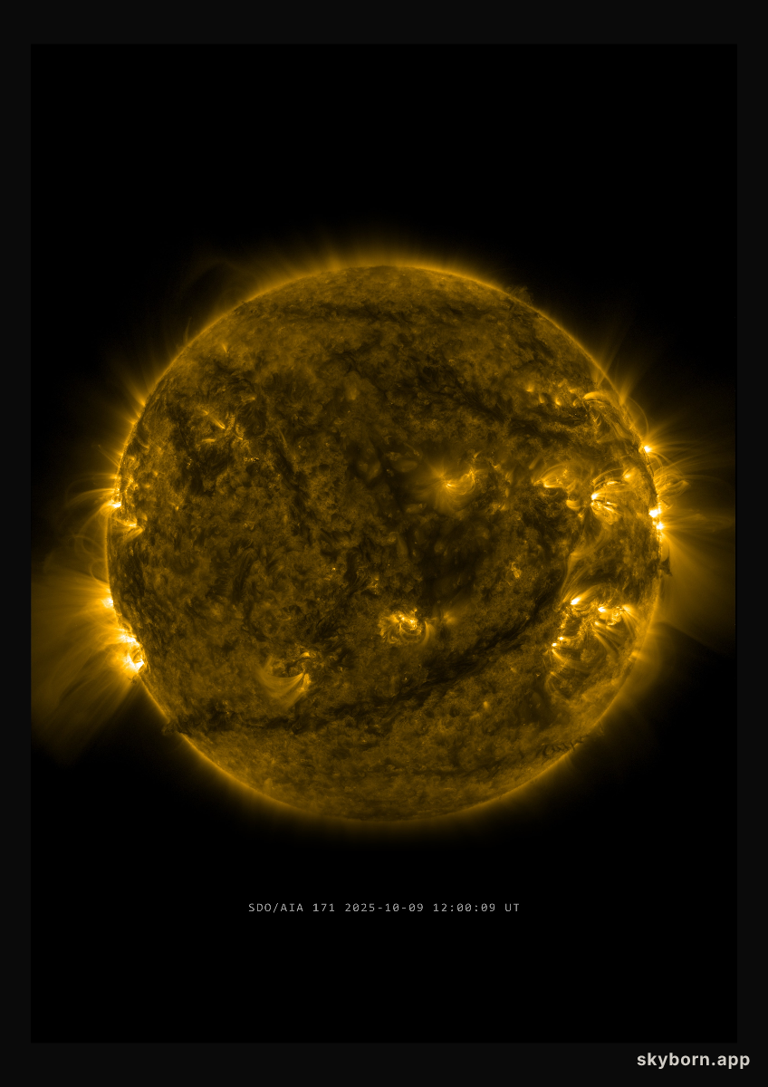 The Sun on 9 October 2025